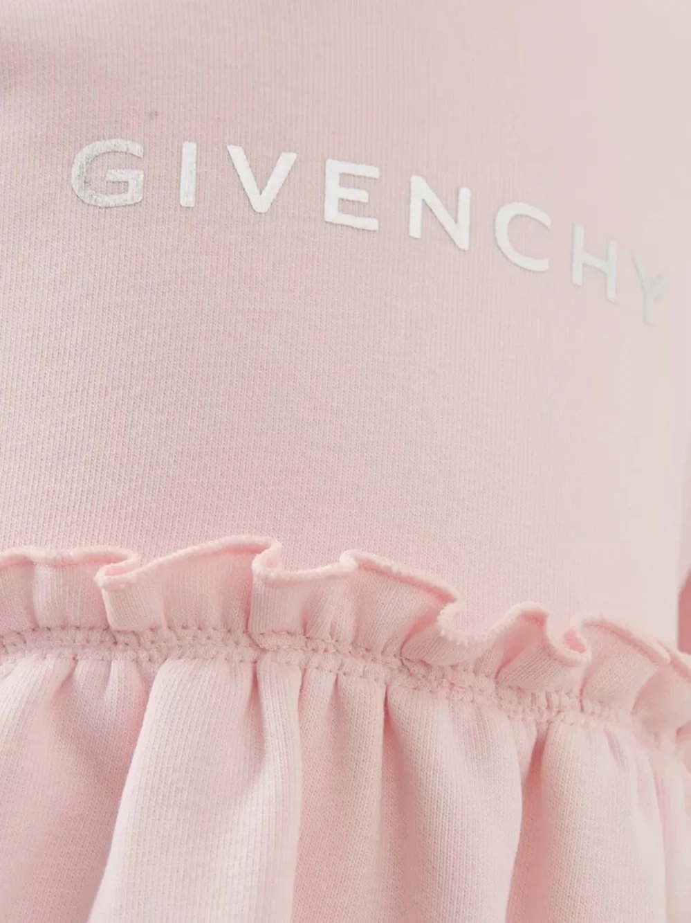 Givenchy Light Pink Ruffle-Waist Baby Dress-size 2T